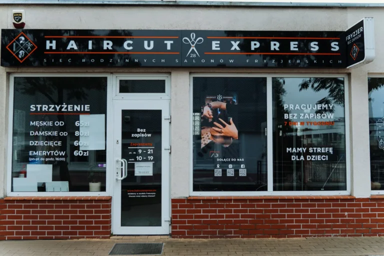 Salon fryzjerski Haircut Express, ul. Rydla 51B, Szczecin